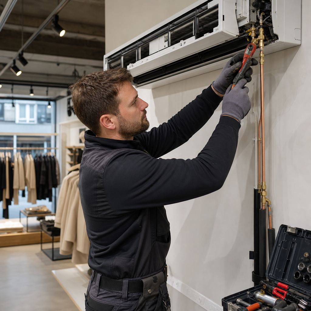 Image illustrant Installation Climatisation commerce